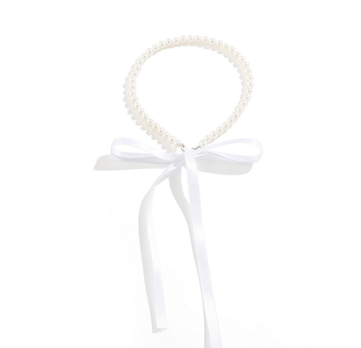 My Secret Pearl Ribbon Necklace