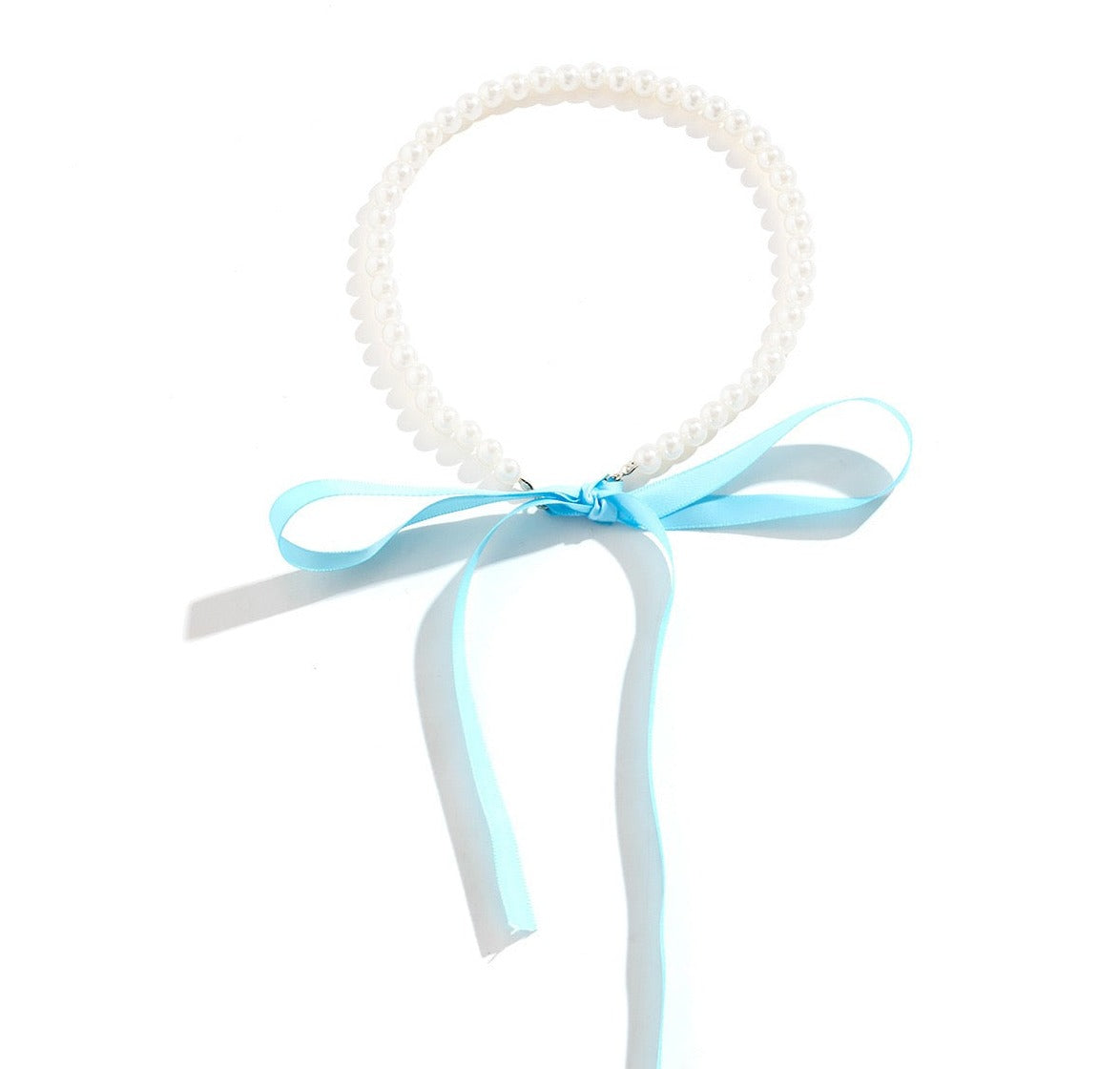 My Secret Pearl Ribbon Necklace