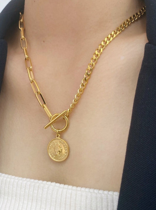 Marilyn 18kt Gold-Plated OT-bar Necklace - Waterproof
