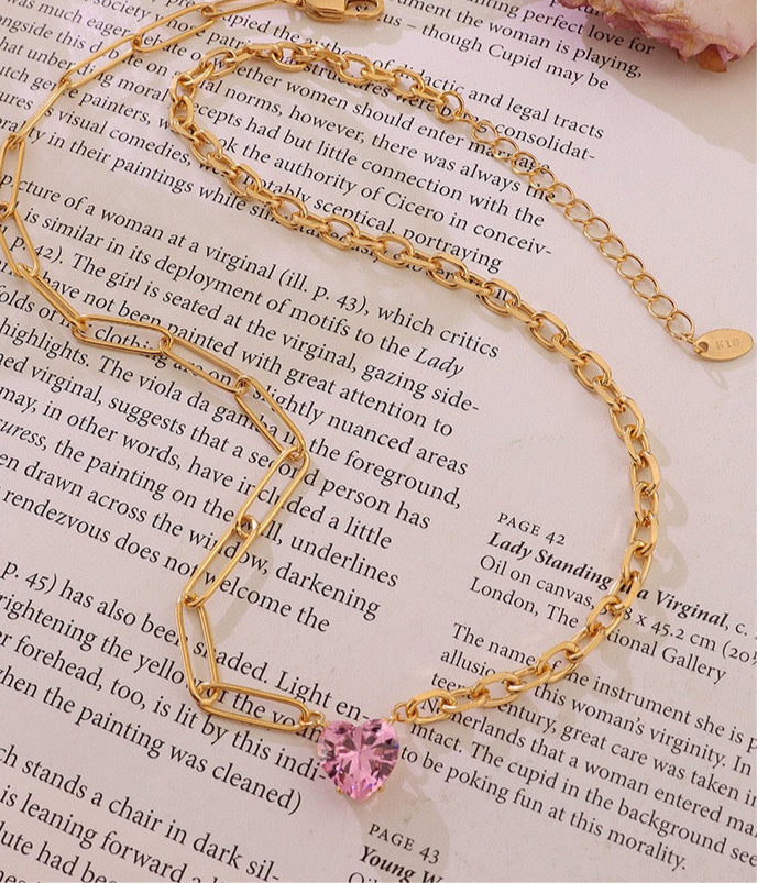 Pink Fox Zirconia Necklace