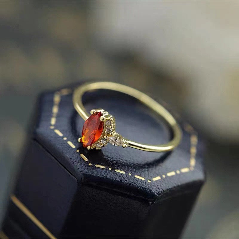 Diva Red Garnet Ring