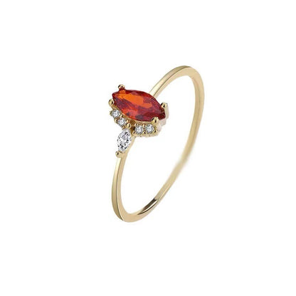 Diva Red Garnet Ring