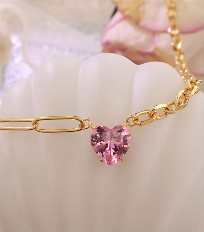 Pink Fox Zirconia Necklace