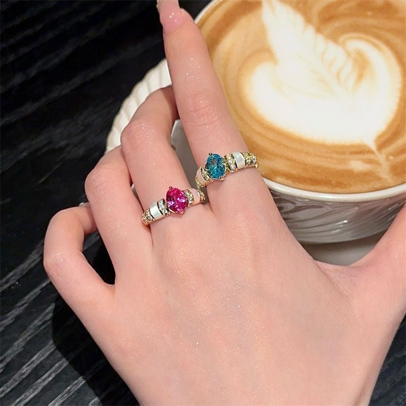 Mrs. Wright Aquamarine Ruby Gem Ring