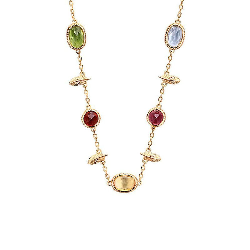 Athena Multi Color Crystal Necklace