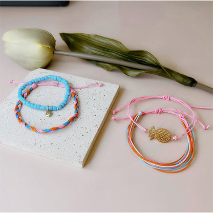 Summer Rose Bracelet Set of 4