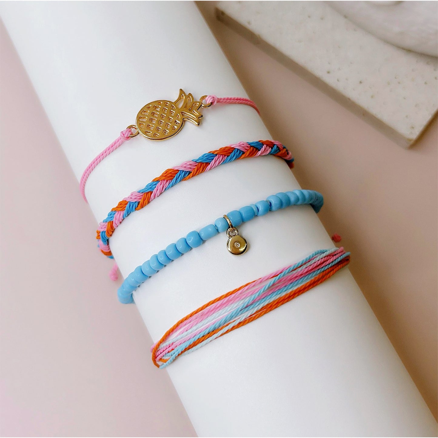 Summer Rose Bracelet Set of 4